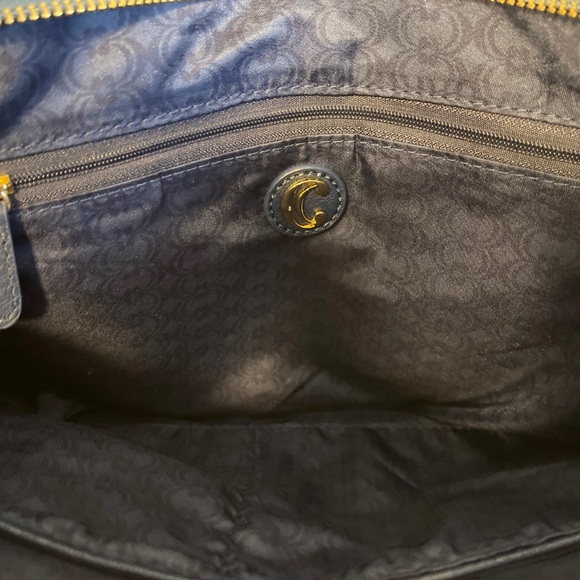 Blue Star Studded‎ Tote Bag with Faux Suede Finish - Picture 7 of 9